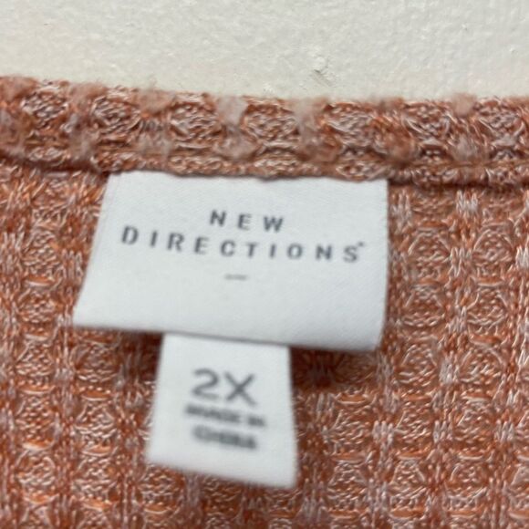 New Direction Waffle Knit Size 2X Top - Picture 2 of 5